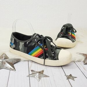 Gola Rainbow Coster sneakers gray camo canvas size 7